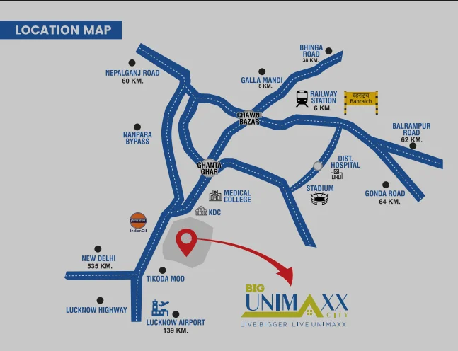 BigFM Realty Unimaxx City Location Map